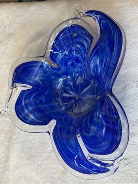 8” Murano Hand Blown Art Glass Candle Holder Handmade in Italy